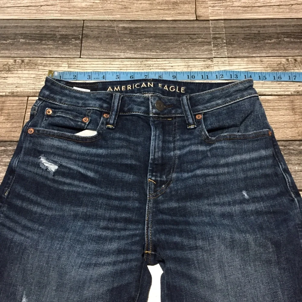 American Eagle Airflex Jean Shorts Men’s 28 Blue Denim (Inseam 9.5) Raw Hem